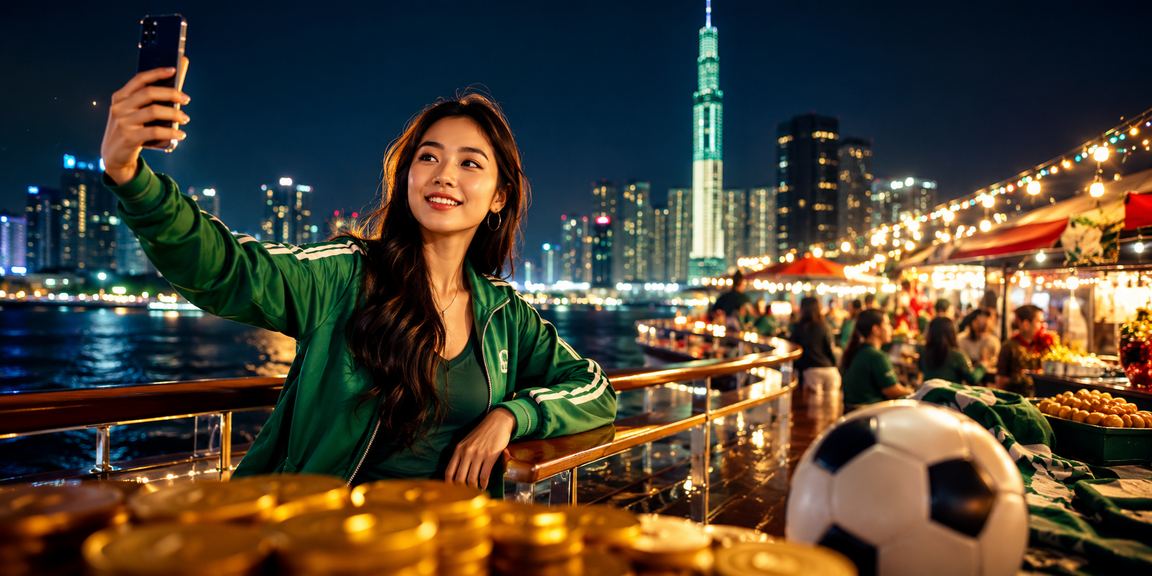 Chợ đêm Thành phố Hồ Chí Minh sôi động với những người hâm mộ bóng đá theo dõi trận đấu